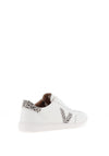 Drilleys Seventy Leopard Print V Detail Trainers, White
