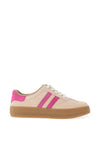 Drilleys Fifty Side Stripe Leather Trainers, Antique Cherry