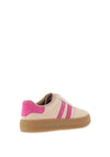 Drilleys Fifty Side Stripe Leather Trainers, Antique Cherry