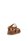 Drilleys Ninety-Eight Smooth Leather Stud Sling Back Sandals, Brown