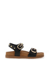 Drilleys Ninety-Eight Smooth Leather Stud Sling Back Sandals, Black