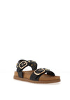 Drilleys Ninety-Eight Smooth Leather Stud Sling Back Sandals, Black