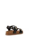 Drilleys Ninety-Eight Smooth Leather Stud Sling Back Sandals, Black