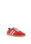 Drilleys Ninety Stripe Suede Gum Trainers, Red
