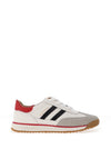 Drilleys Seventy-Three Leather Colour Block Trainers, White & Grey