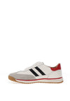 Drilleys Seventy-Three Leather Colour Block Trainers, White & Grey
