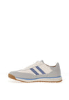 Drilleys Seventy-Three Leather Colour Block Trainers, White & Blue
