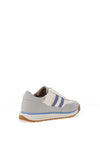 Drilleys Seventy-Three Leather Colour Block Trainers, White & Blue
