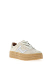 Drilleys Sixty Eight Suede Platform Trainers, French Vanilla