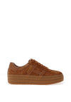 Drilleys Sixty Eight Suede Platform Trainers, Tan