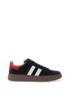 Drilleys Thirty-Four Faux Leather Trainers, Navy