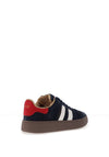 Drilleys Thirty-Four Faux Leather Trainers, Navy