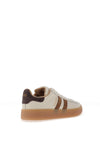 Drilleys Thirty-Four Faux Leather Trainers, Cream