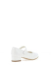Dubarry Girl Velma Patent Communion Shoe, White
