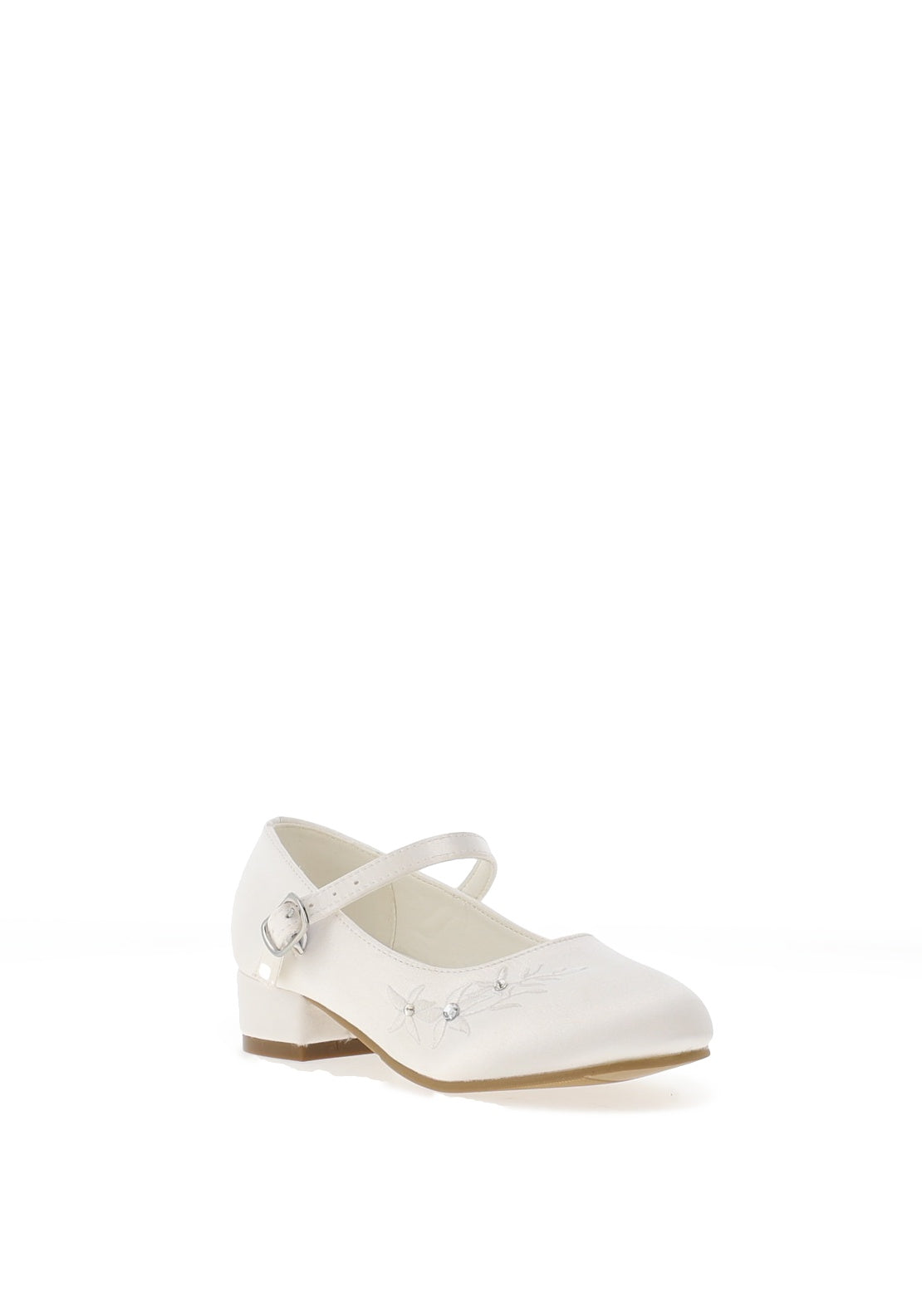 Dubarry Vicky Satin Communion Shoe, White