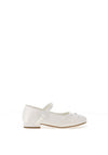 Dubarry Girl Violet Satin Communion Shoe, White