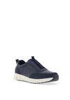 Dubarry Womens Judy Leather Slip On Trainers, Navy