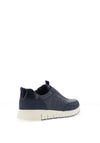 Dubarry Womens Judy Leather Slip On Trainers, Navy
