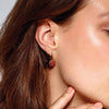 Dyrberg/Kern Louise Hook Earrings, Gold & Red