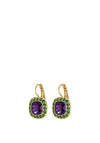 Dyrberg/Kern Celin Hook Earrings, Gold & Purple