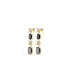 Dyrberg/Kern Cornelia Drop Earrings, Gold & Black