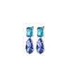 Dyrberg/Kern Golari Drop Earrings, Aqua and Silver