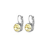 Dyrberg/Kern Louise French Hook Earrings, Silver & Yellow