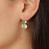 Dyrberg/Kern Louise French Hook Earrings, Silver & Yellow