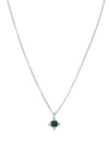 Dyrberg/Kern Rimini Necklace, Emerald Green & Silver