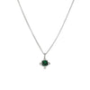 Dyrberg/Kern Rimini Necklace, Emerald Green & Silver