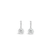 Absolute Small CZ Drop Earrings, Silver