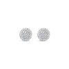 Absolute Silver Disk Diamante Earrings