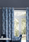 EA Design Bavaria Interlined Eyelet Curtains, Slate Grey