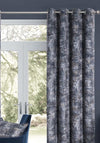 EA Design Bavaria Interlined 130”x90” Eyelet Curtains, Midnight