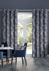 EA Design Bavaria Interlined 130”x90” Eyelet Curtains, Midnight
