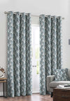 EA Design Cathedral Interlined 90”x90” Eyelet Curtains, Sky