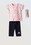 Ebita Baby Girl Unicorn Tee and Legging Set, Pink