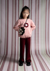 Ebita Mini Girl Daisy Sweater 3 Piece Set, Pink