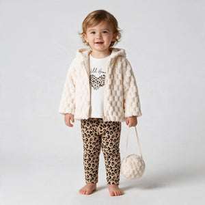 Ebita Baby Girl Wild Heart 4 Piece Set, Beige