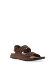 Ecco Mens 2nd Cozmo Leather Sandals, Cocoa Brown