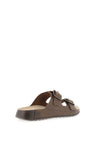 Ecco Men’s Cozmo Leather Buckle Sandals, Nutmeg Brown