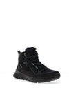 ECCO Mens Waterproof Leather Hiking Boots, Black