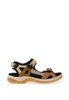 Ecco Womens Off Road Nubuck Hiking Sandal, Brown Multi