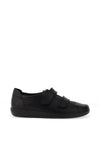 Ecco Womens Leather Velcro Strap Shoes, Black