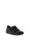 Ecco Womens Leather Velcro Strap Shoes, Black