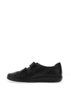 Ecco Womens Leather Velcro Strap Shoes, Black
