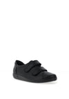 Ecco Womens Leather Velcro Strap Shoes, Black