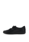 Ecco Womens Leather Velcro Strap Shoes, Black
