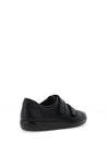 Ecco Womens Leather Velcro Strap Shoes, Black