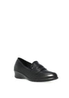 Ecco Womens Sko Leather Slip On Shoe, Black